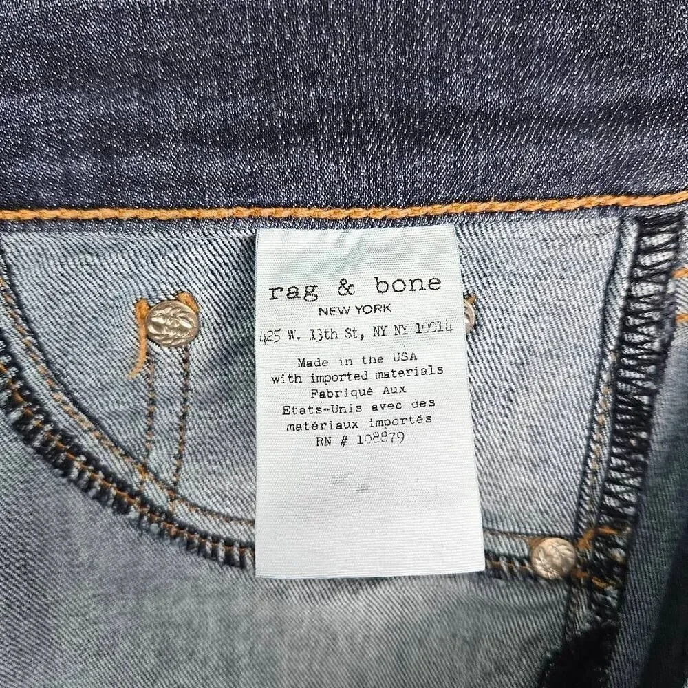 RAG & BONE 10 Inch High Rise Skinny Medium Wash Stretchy Modern Women's Jeans 27 - Picture 7 of 7